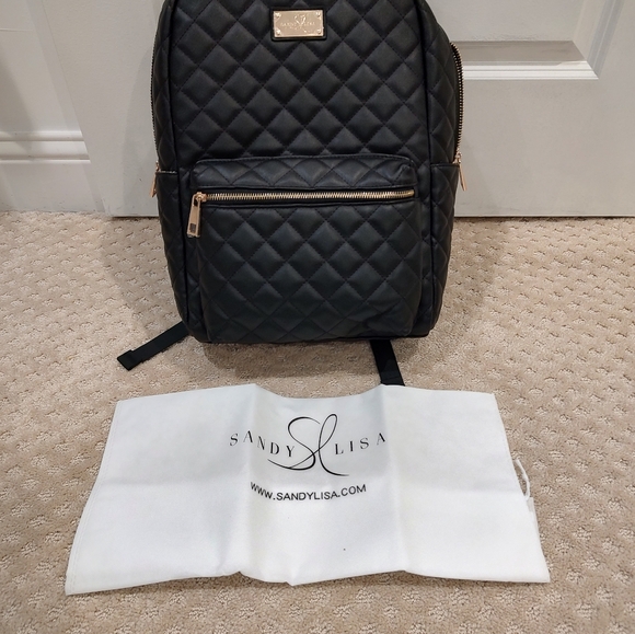 Sandy Lisa St. Tropez Quilted Backpack for Laptop 15.6\